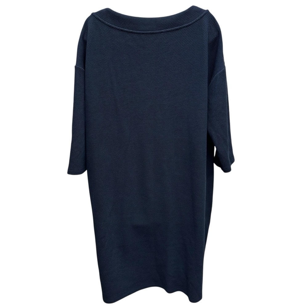 Betty Barclay navy blue waffleknit dress casual with pockets women’s 16 - Picture 2 of 10
